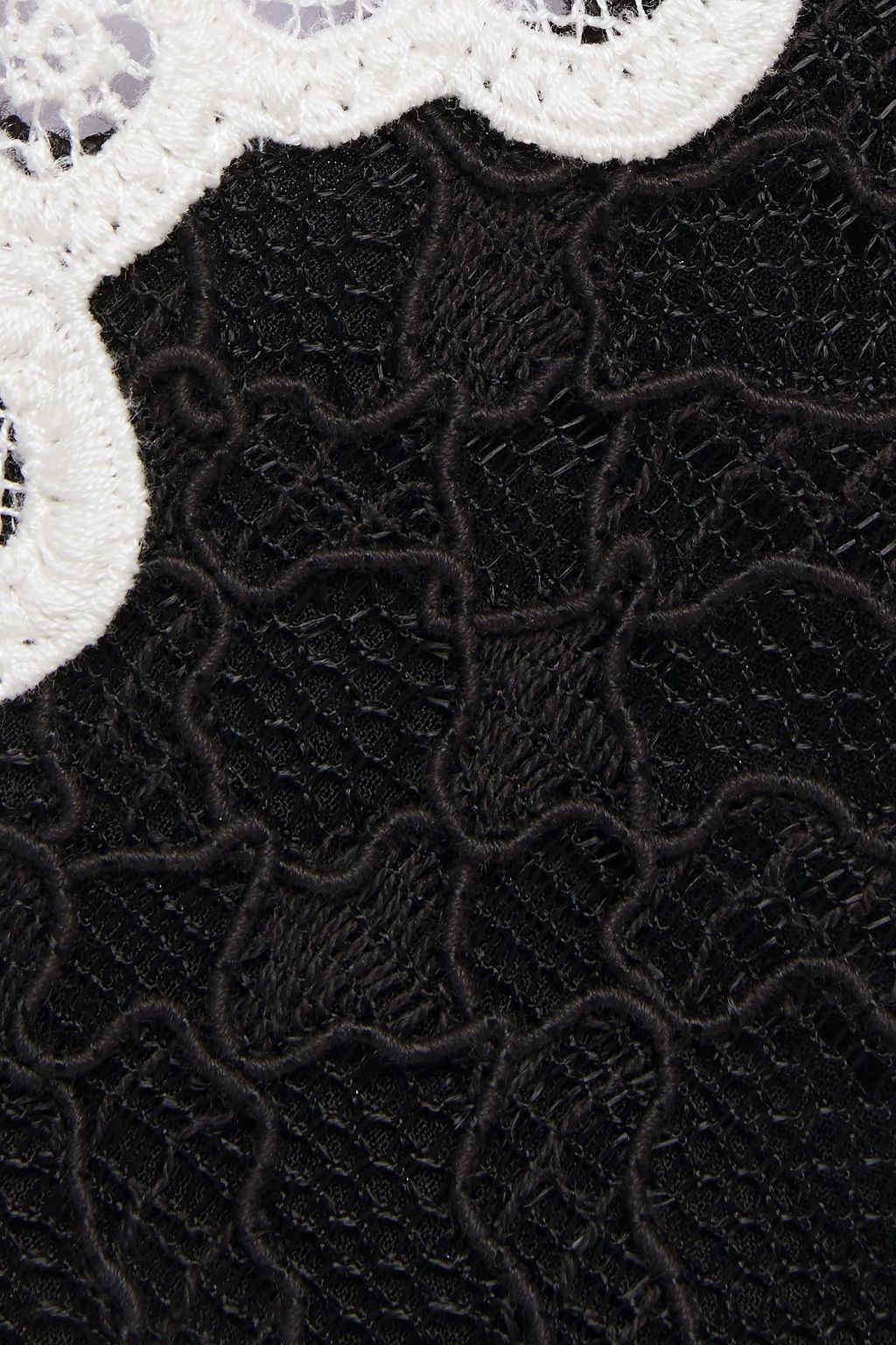 SANDRO Two-tone paneled lace mini dress