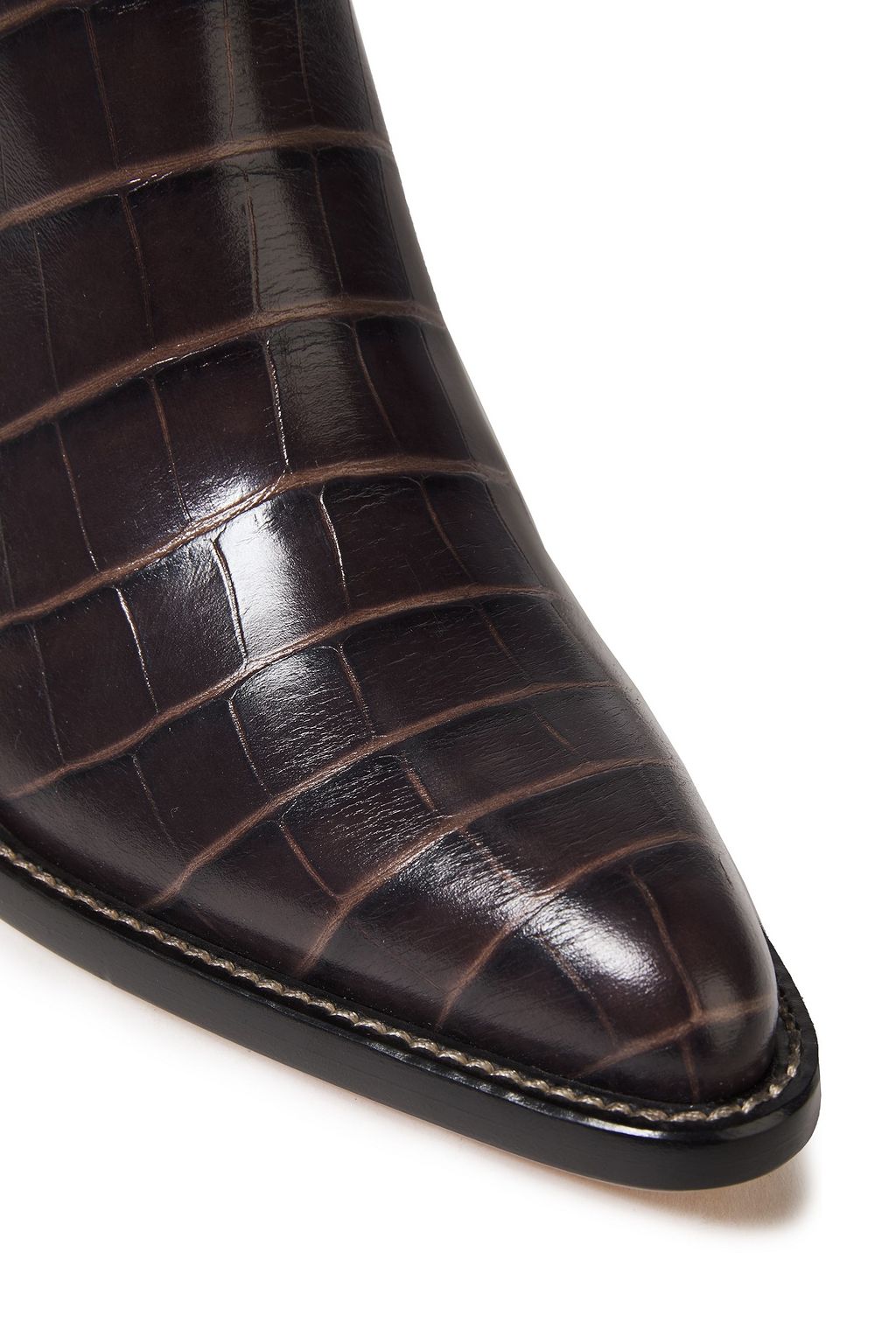 CHLOÉ Vinny croc-effect leather knee boots