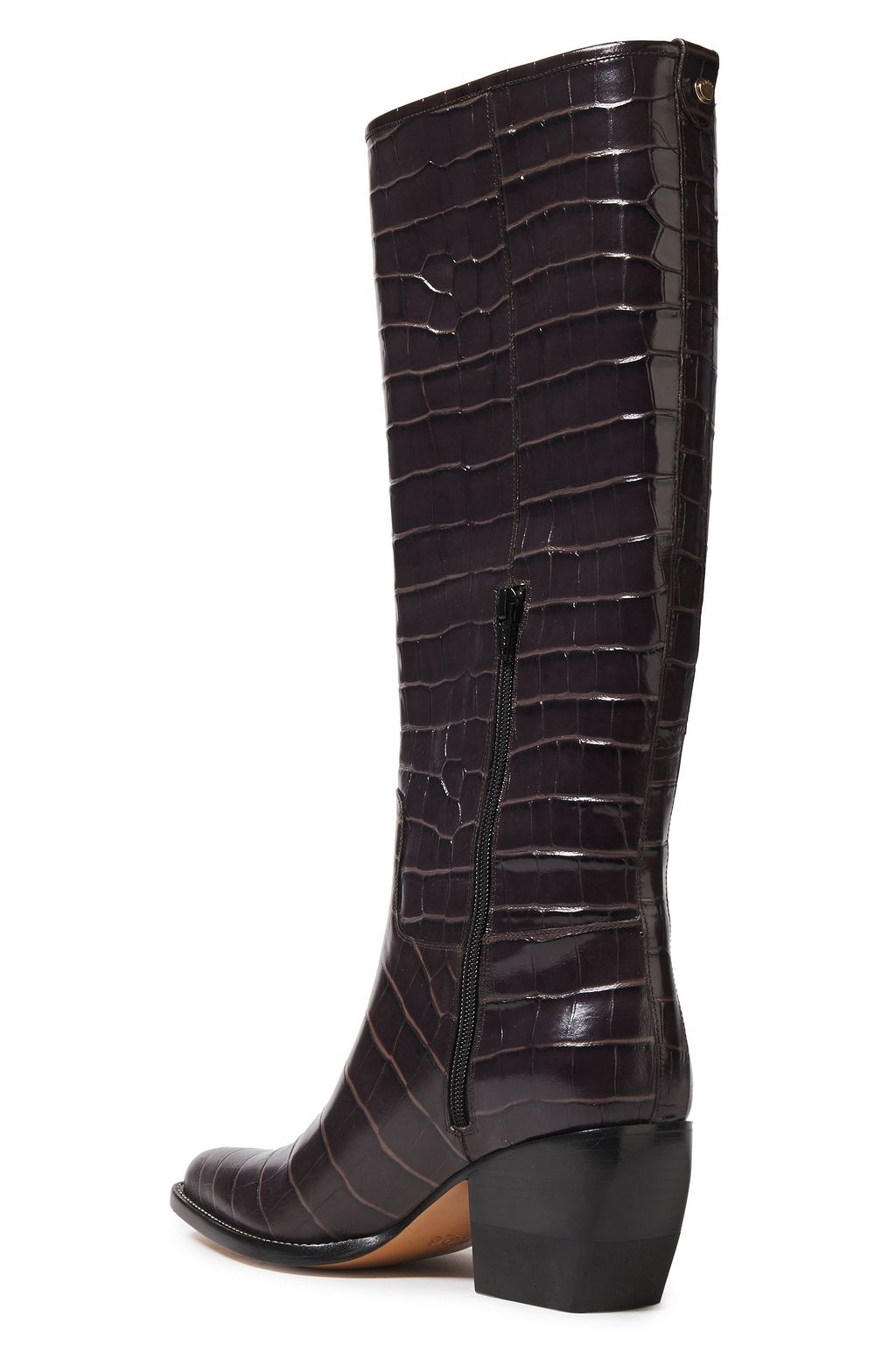 CHLOÉ Vinny croc-effect leather knee boots