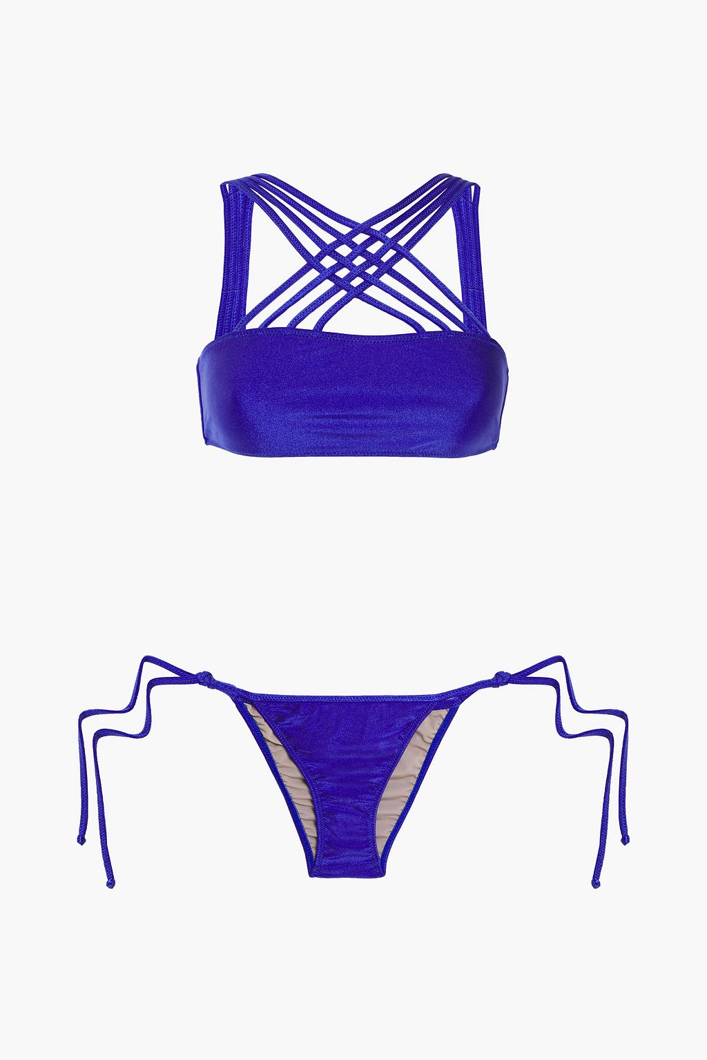 royal blue bandeau bikini