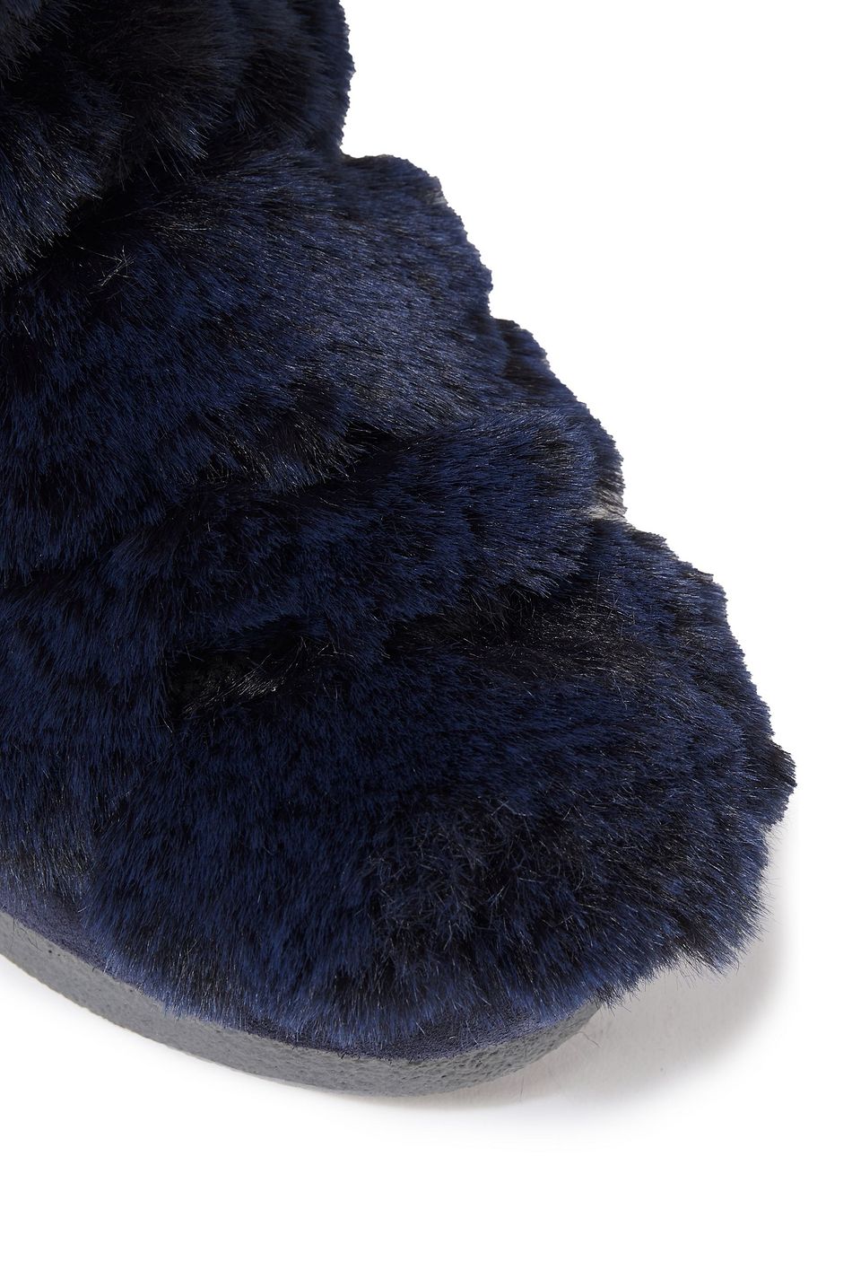 navy blue fur boots