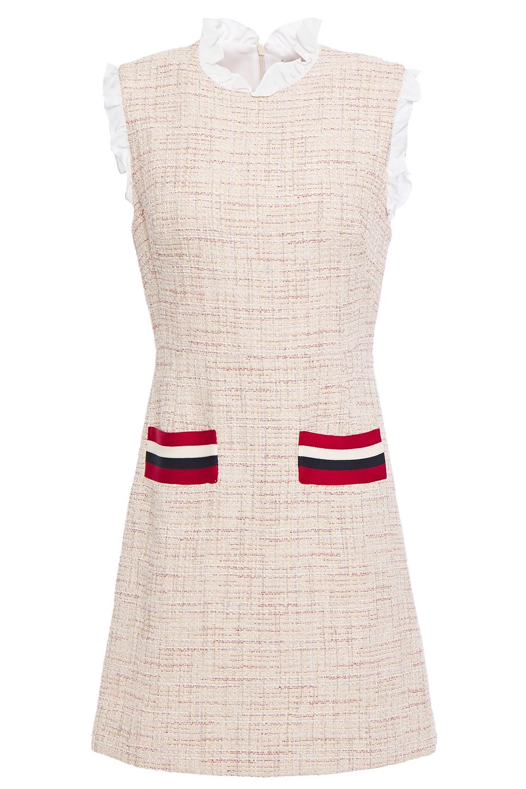 beige tweed dress
