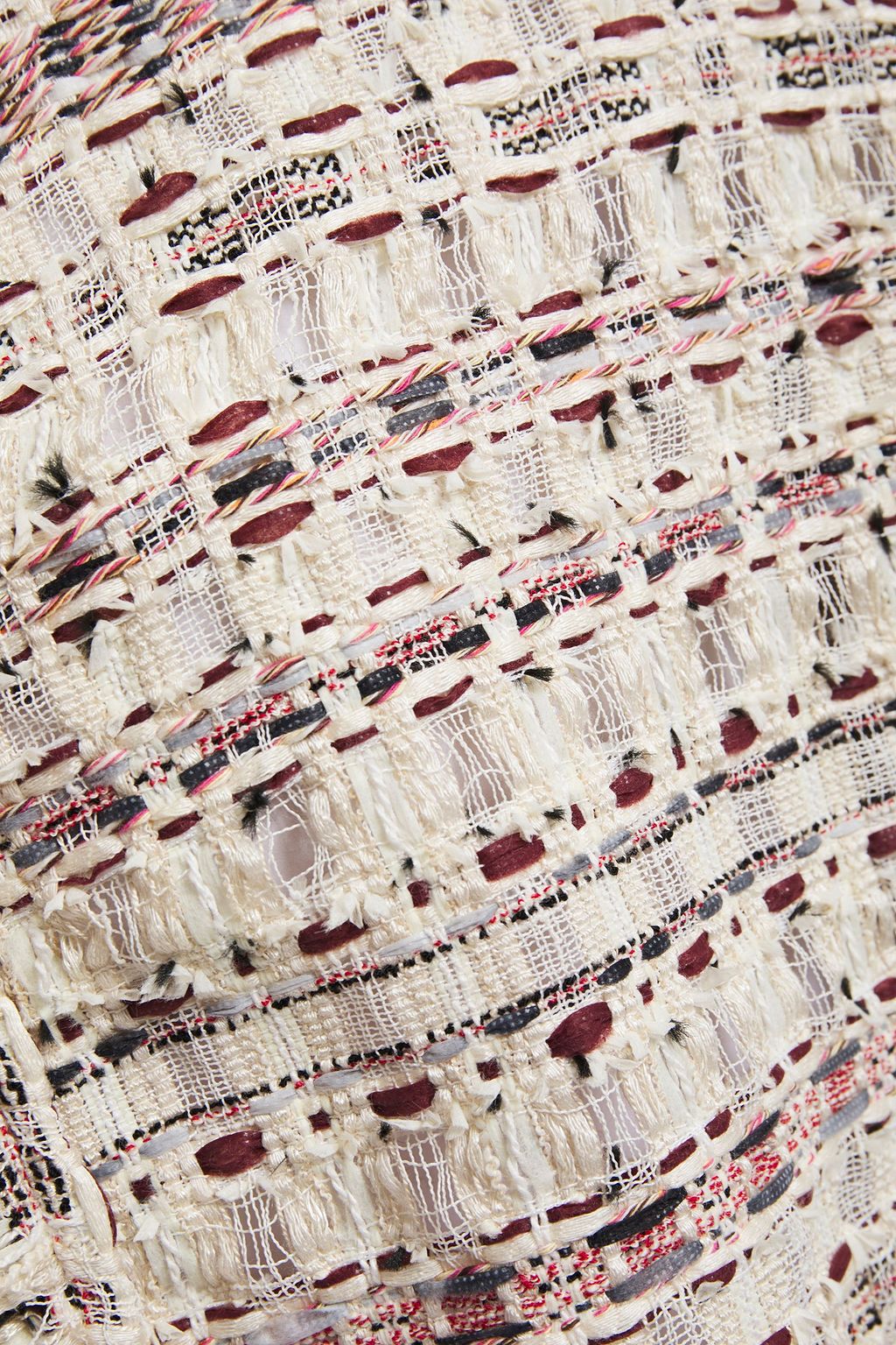 IRO Locali cropped frayed bouclé-tweed jacket