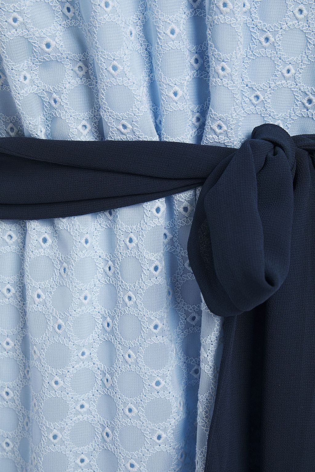 JOIE Talei belted broderie anglaise voile midi dress