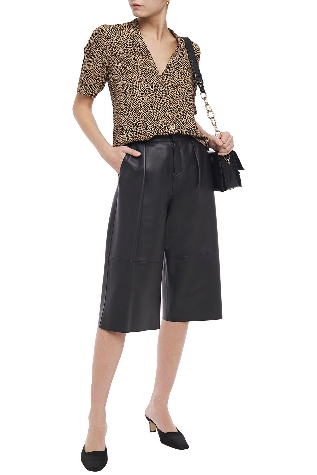 JOIE Printed crepe de chine top