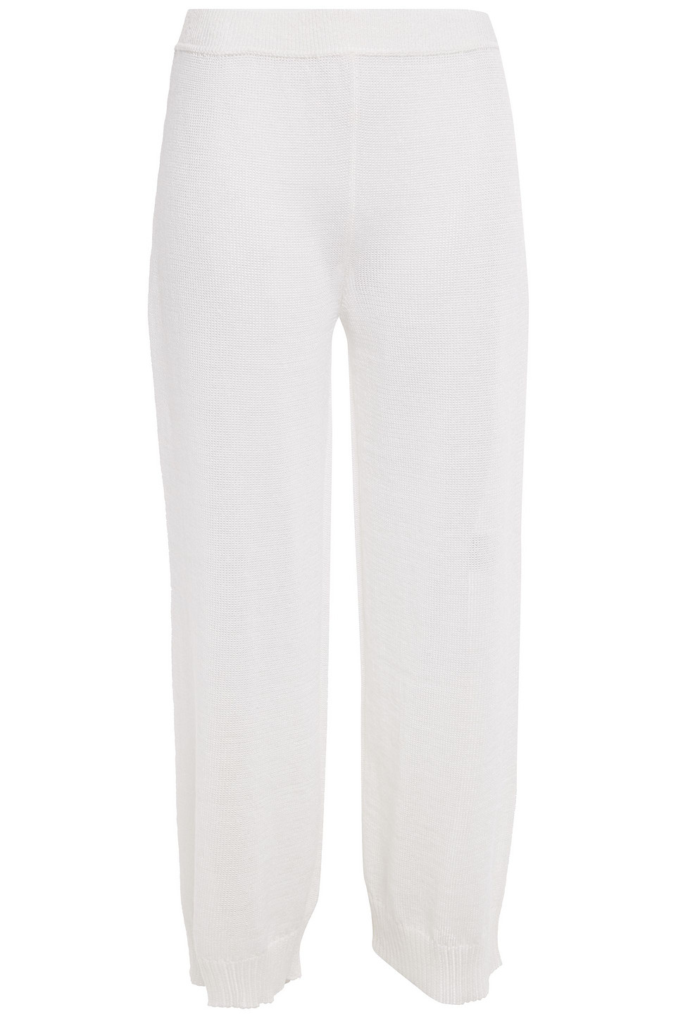 Missoni Woman Crochet-knit Linen-blend Wide-leg Pants Ivory Size 38