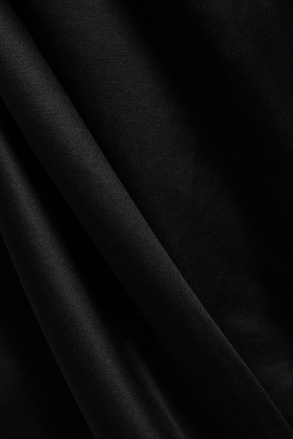 LANVIN Draped embellished cotton and silk-blend satin dress