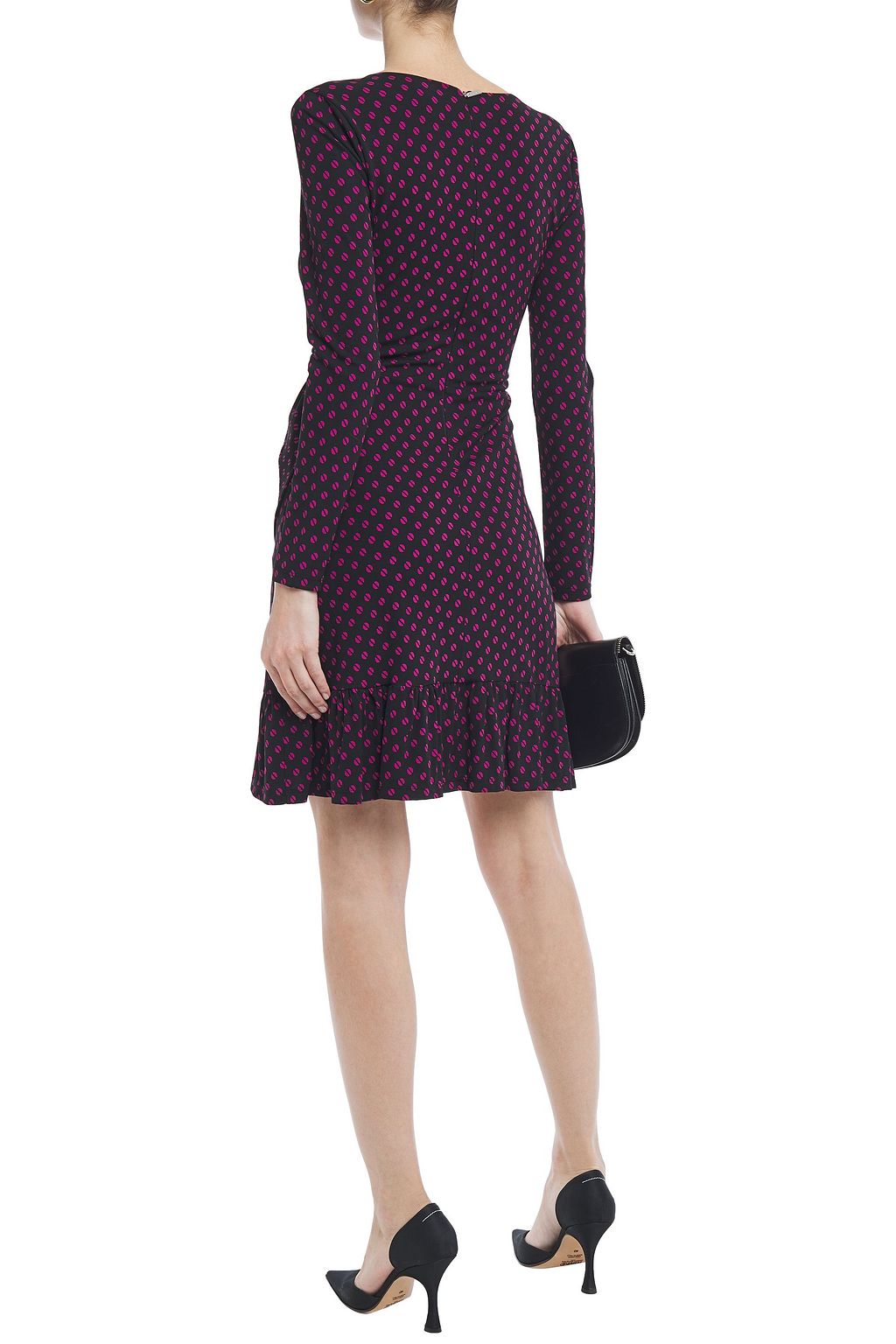 MICHAEL MICHAEL KORS Wrap-effect printed stretch-jersey mini dress