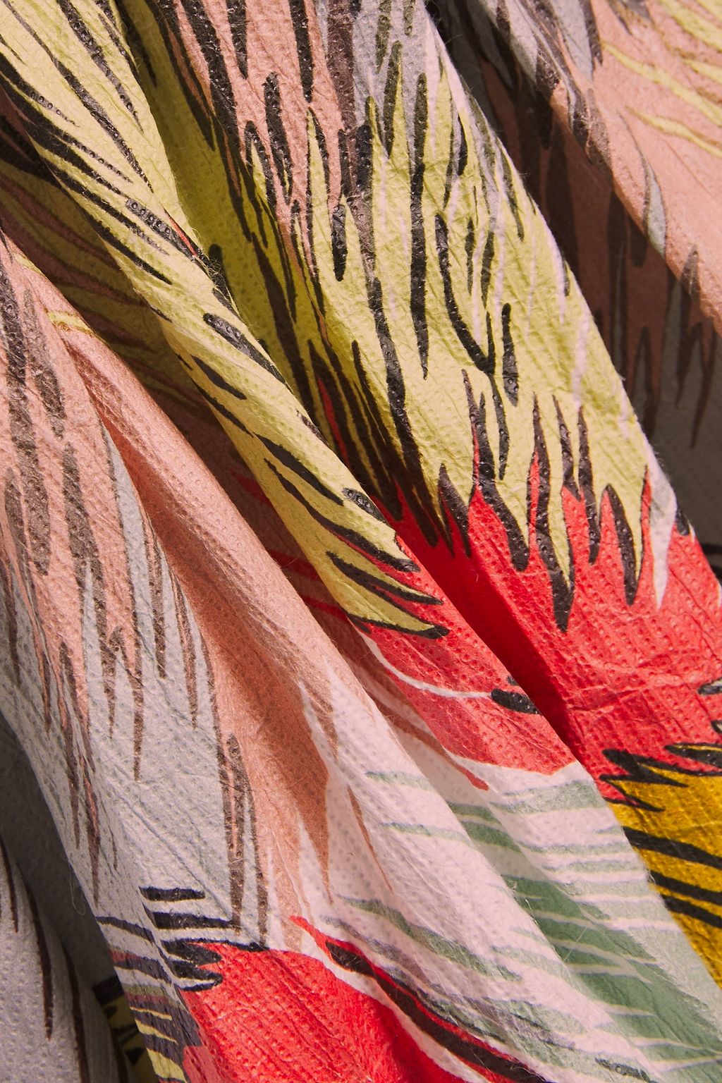 MISSONI Strapless gathered printed textured-woven midi dress