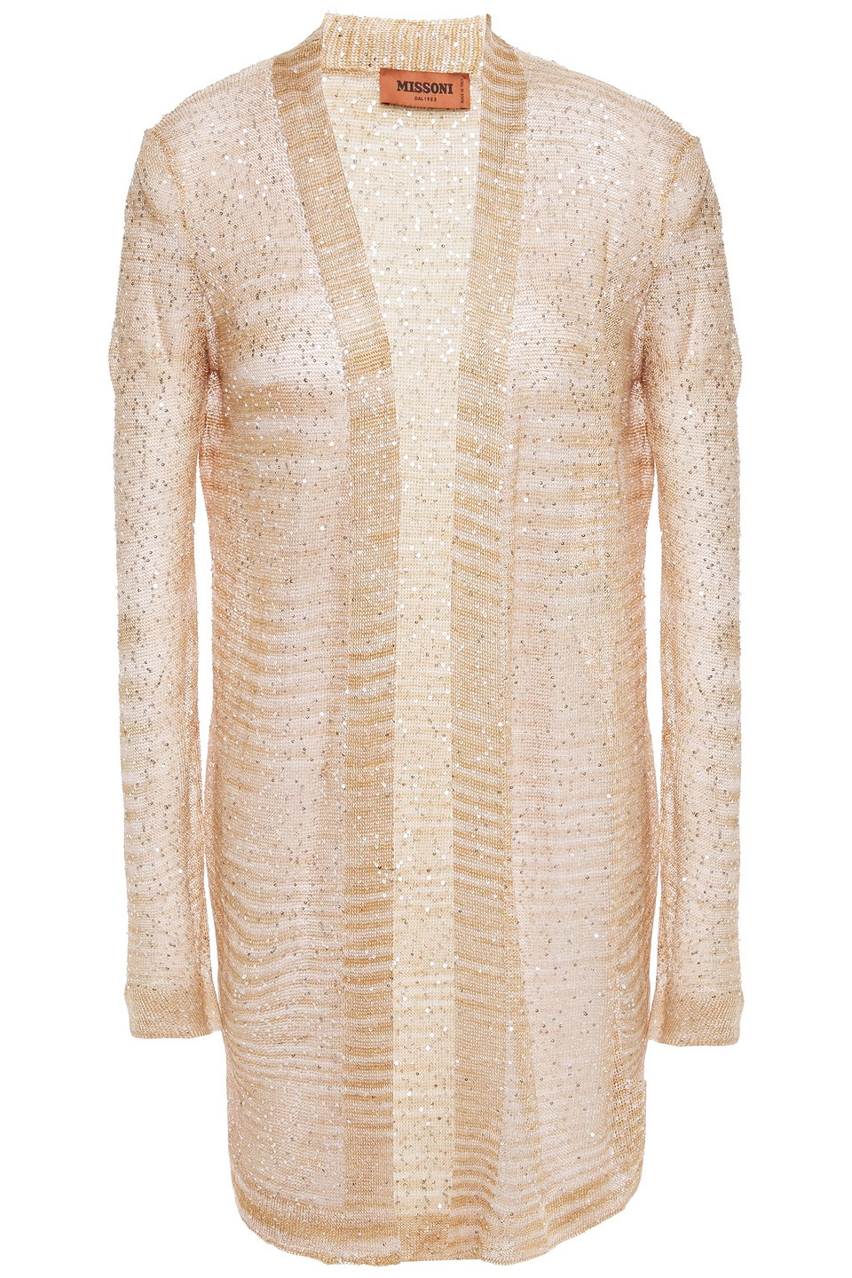 Missoni Woman Sequin-embellished Crochet-knit Cardigan Saffron Size 42