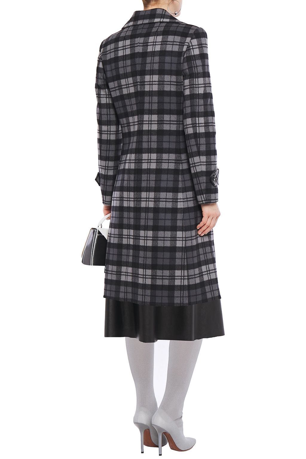 MICHAEL KORS COLLECTION Checked wool-felt coat