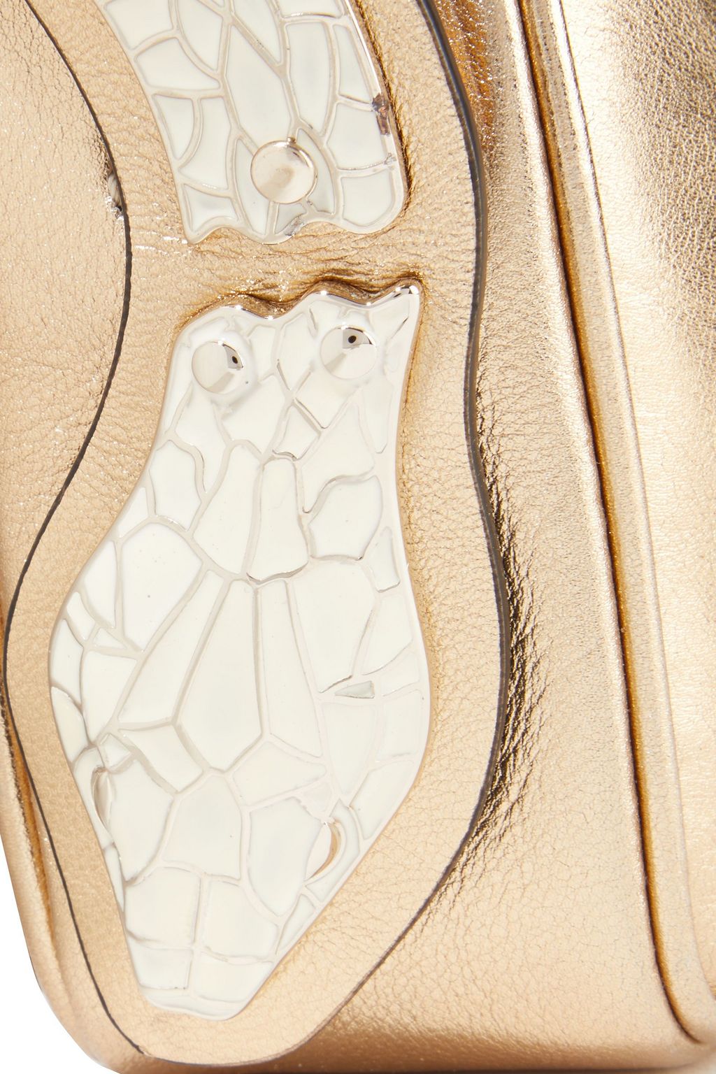REDVALENTINO Sin appliquéd studded metallic leather shoulder bag