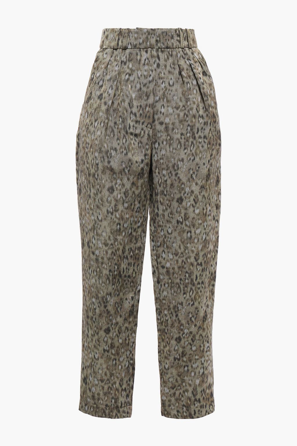 animal print tapered trousers