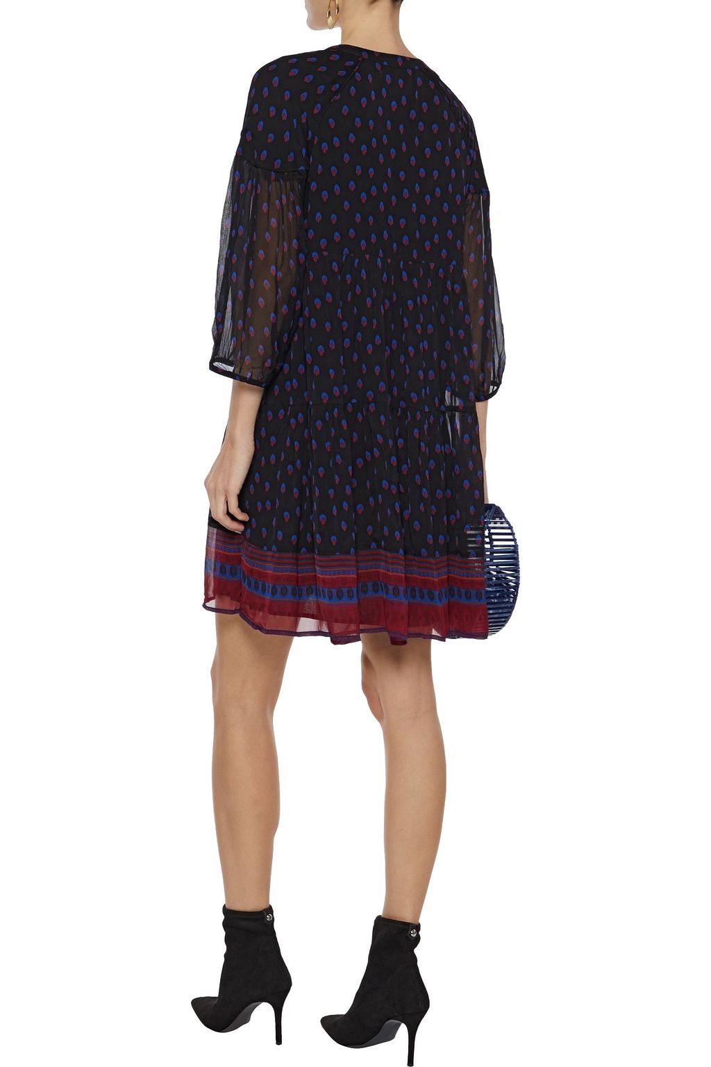 BA&SH Bailey printed georgette mini dress