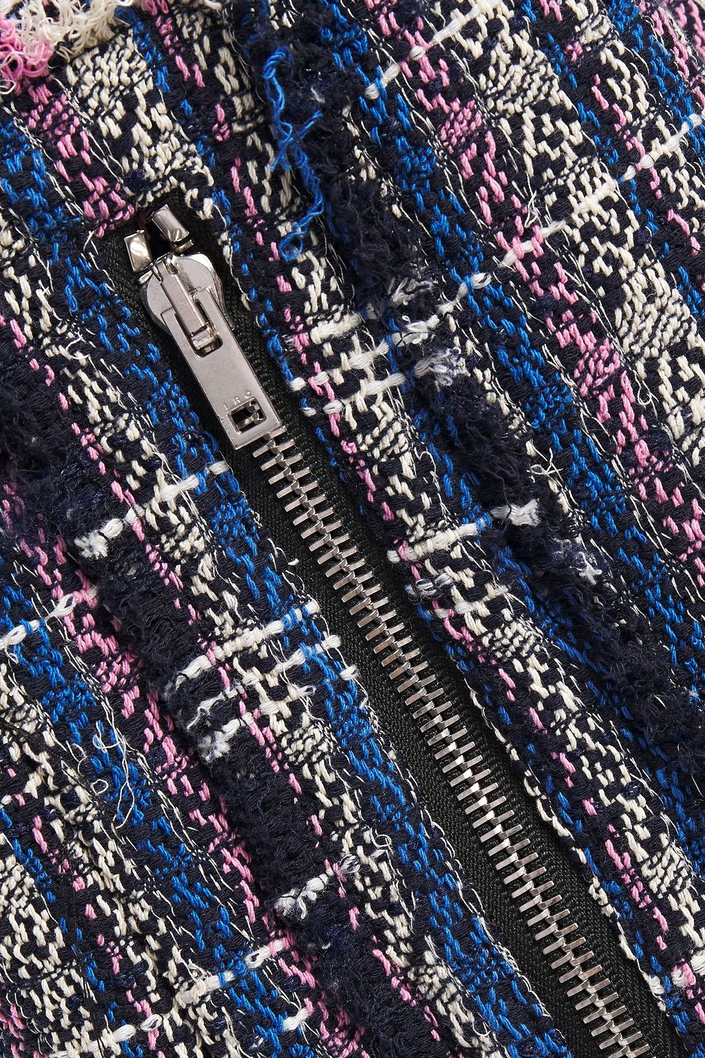 IRO Frannie distressed cotton-blend tweed jacket