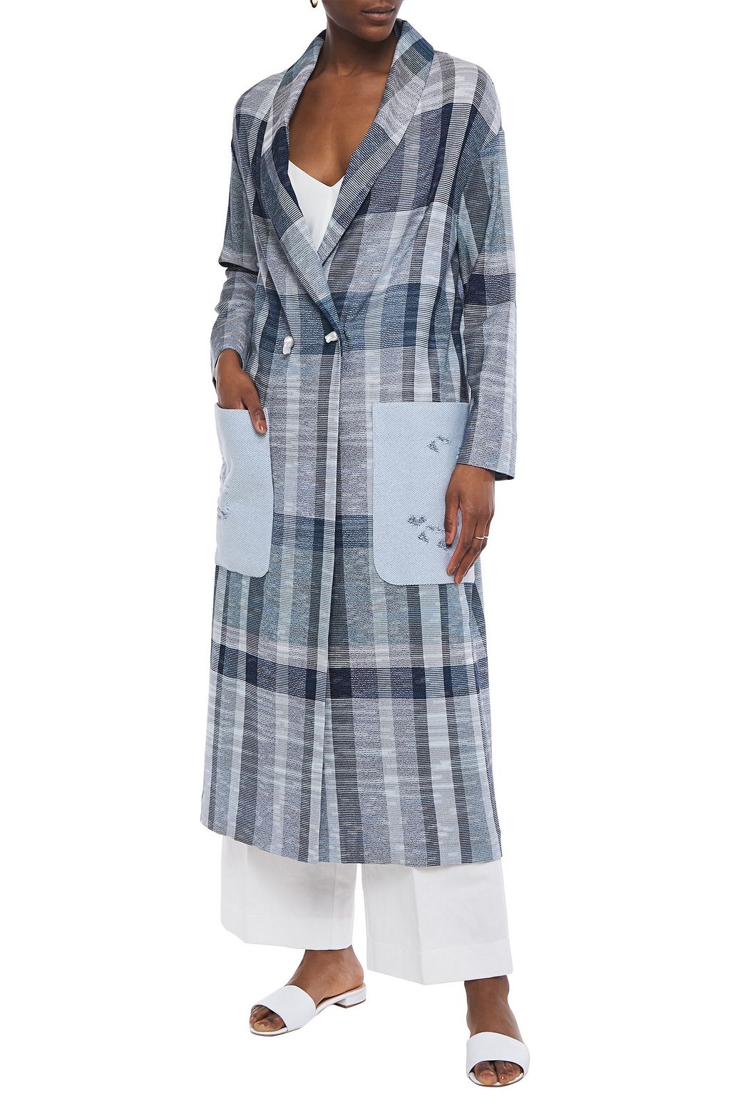 MISSONI Checked cotton-blend coat