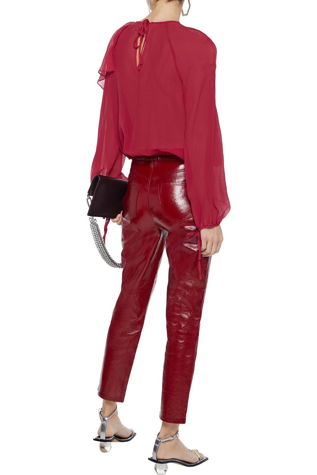 3.1 PHILLIP LIM Cutout ruffled cotton and silk-blend gauze blouse
