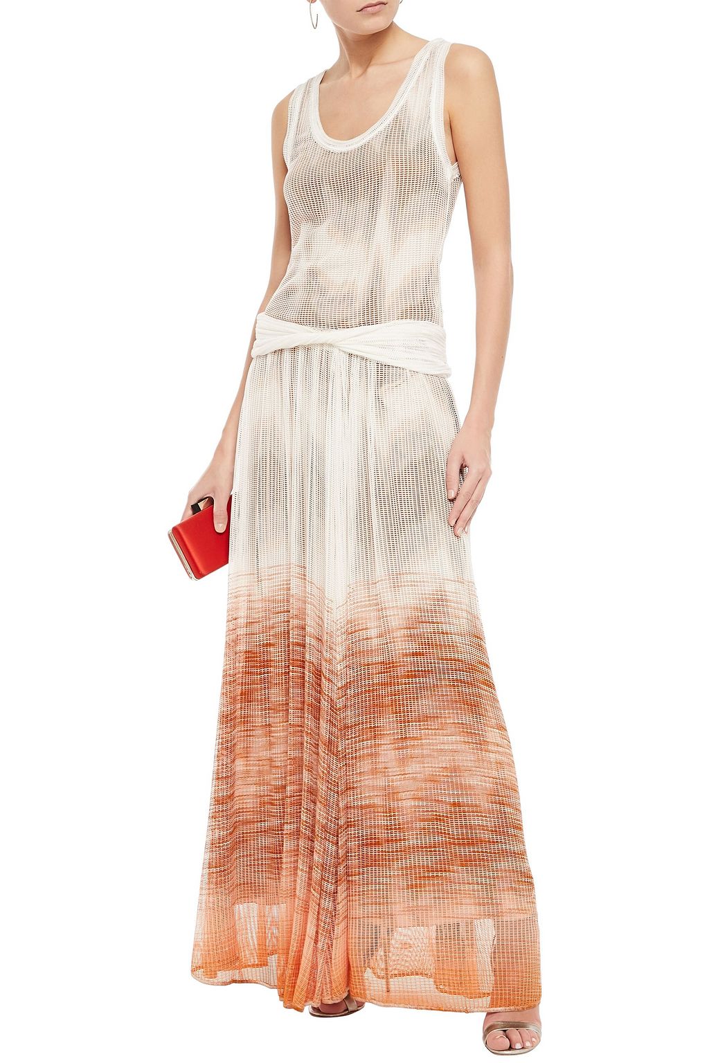 MISSONI Twist-front dégradé open-knit maxi dress