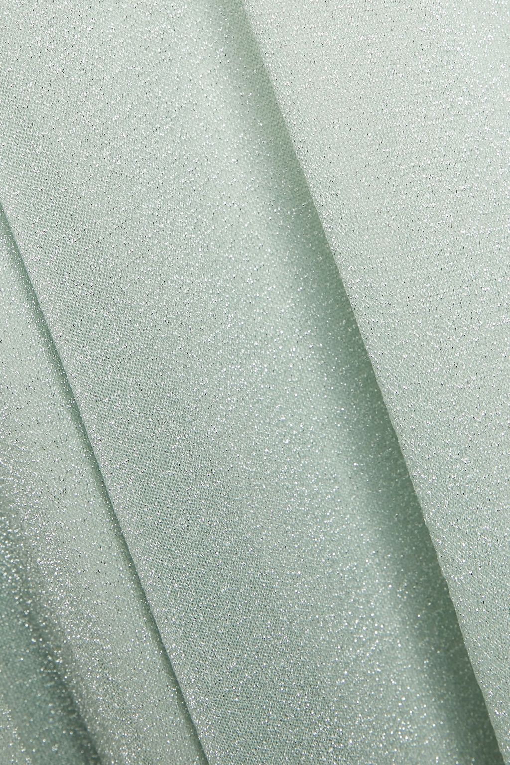 MISSONI Metallic knitted maxi halterneck dress