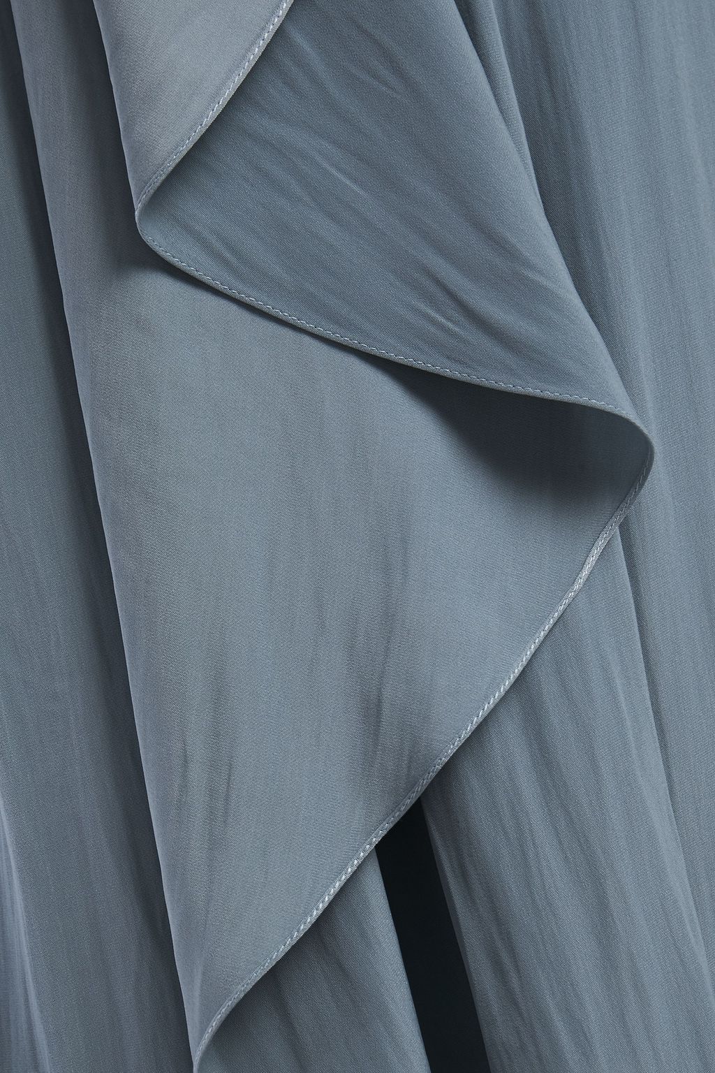 LANVIN Draped cady maxi shirt dress