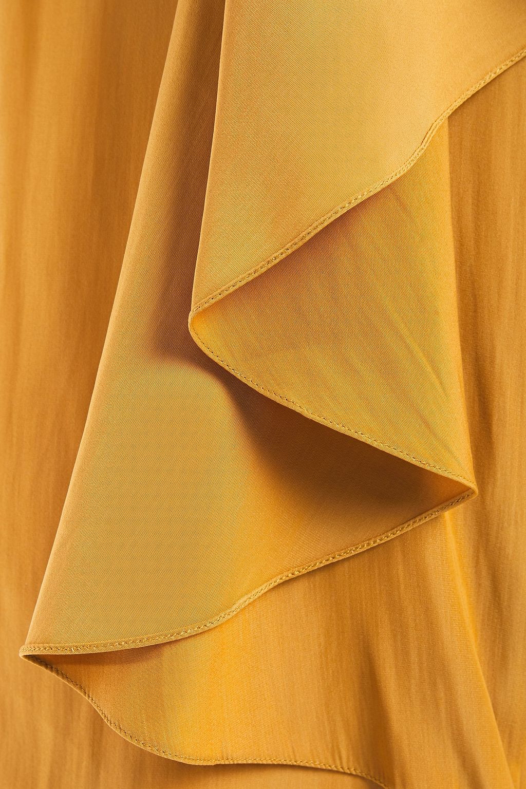 LANVIN Draped crinkled-crepe shirt