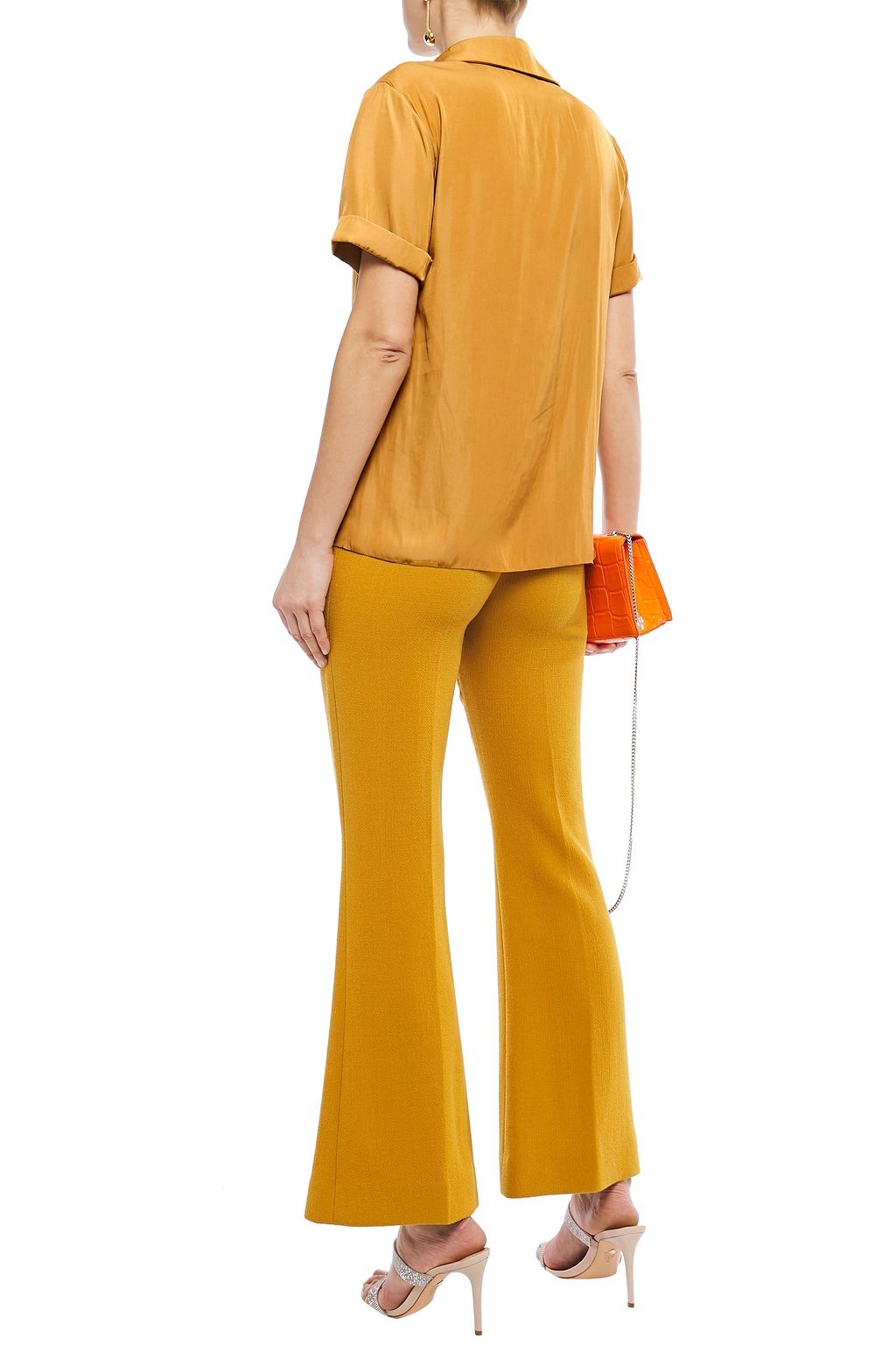 LANVIN Draped crinkled-crepe shirt