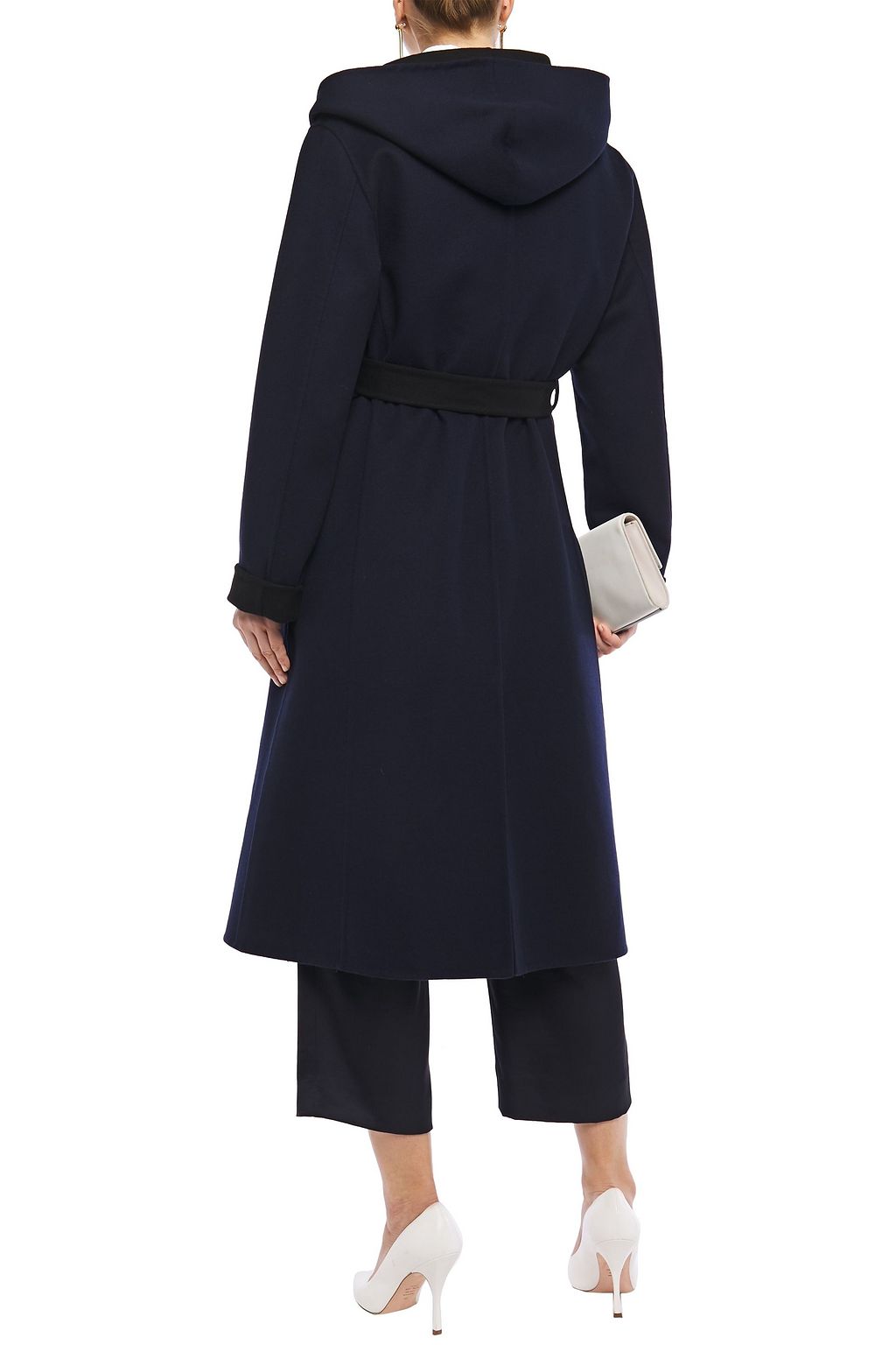 LANVIN Brushed wool and cashmere-blend hooded coat
