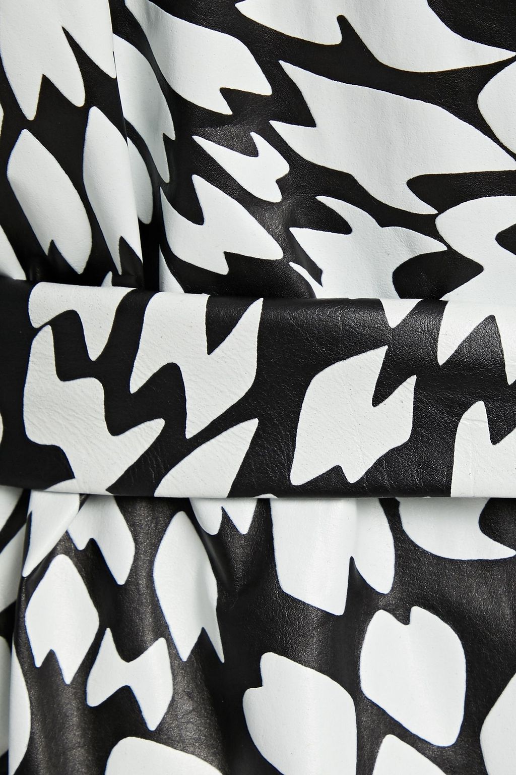 MISSONI Tie-front printed leather trench coat