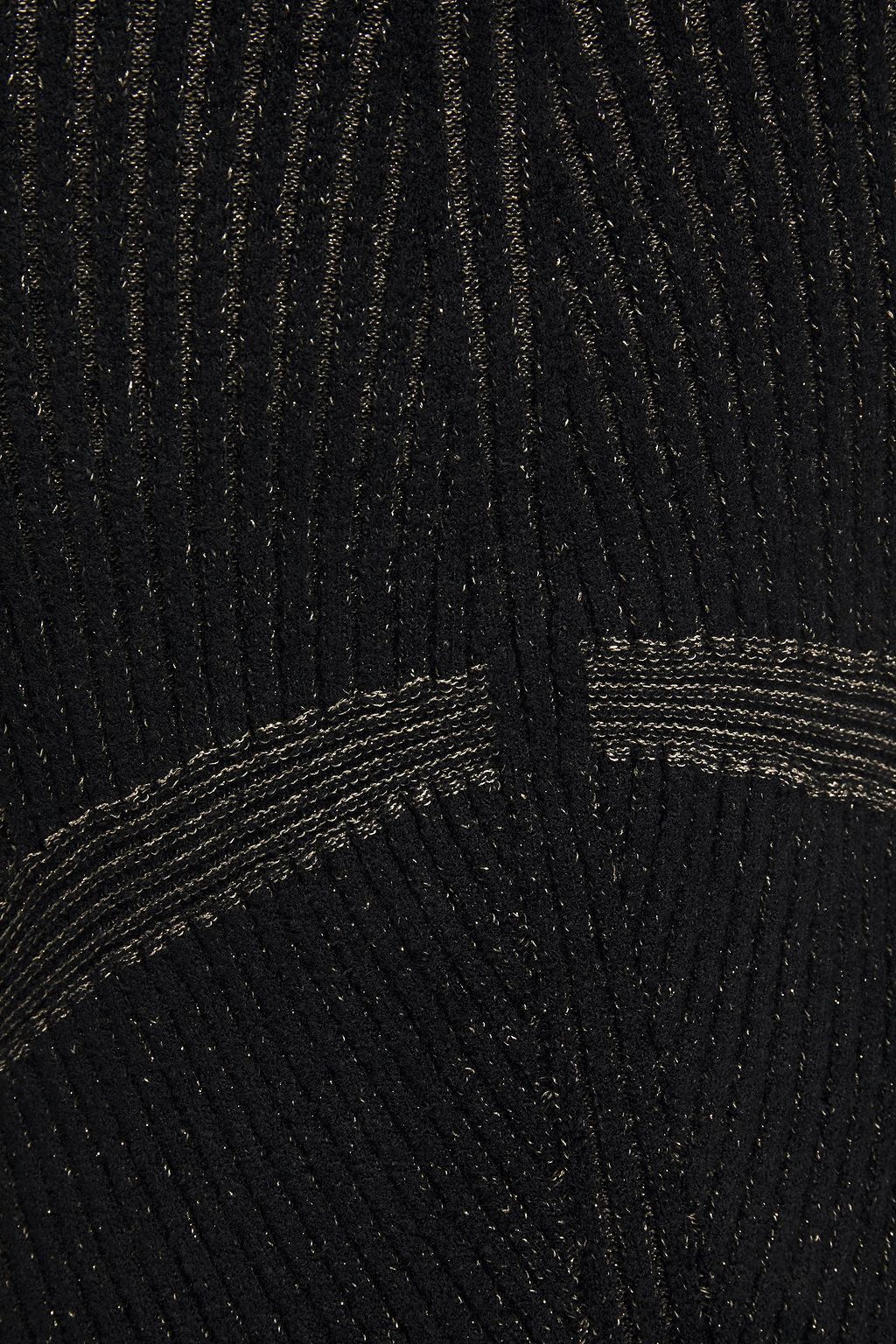 JUST CAVALLI Metallic ribbed chenille turtleneck mini dress