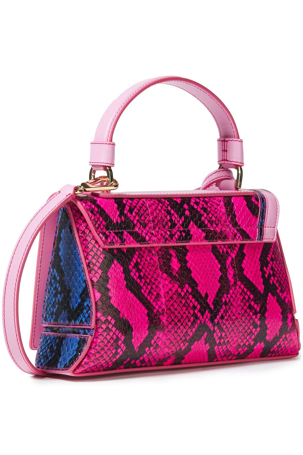 PUCCI Mini Pilot leather-trimmed elaphe shoulder bag