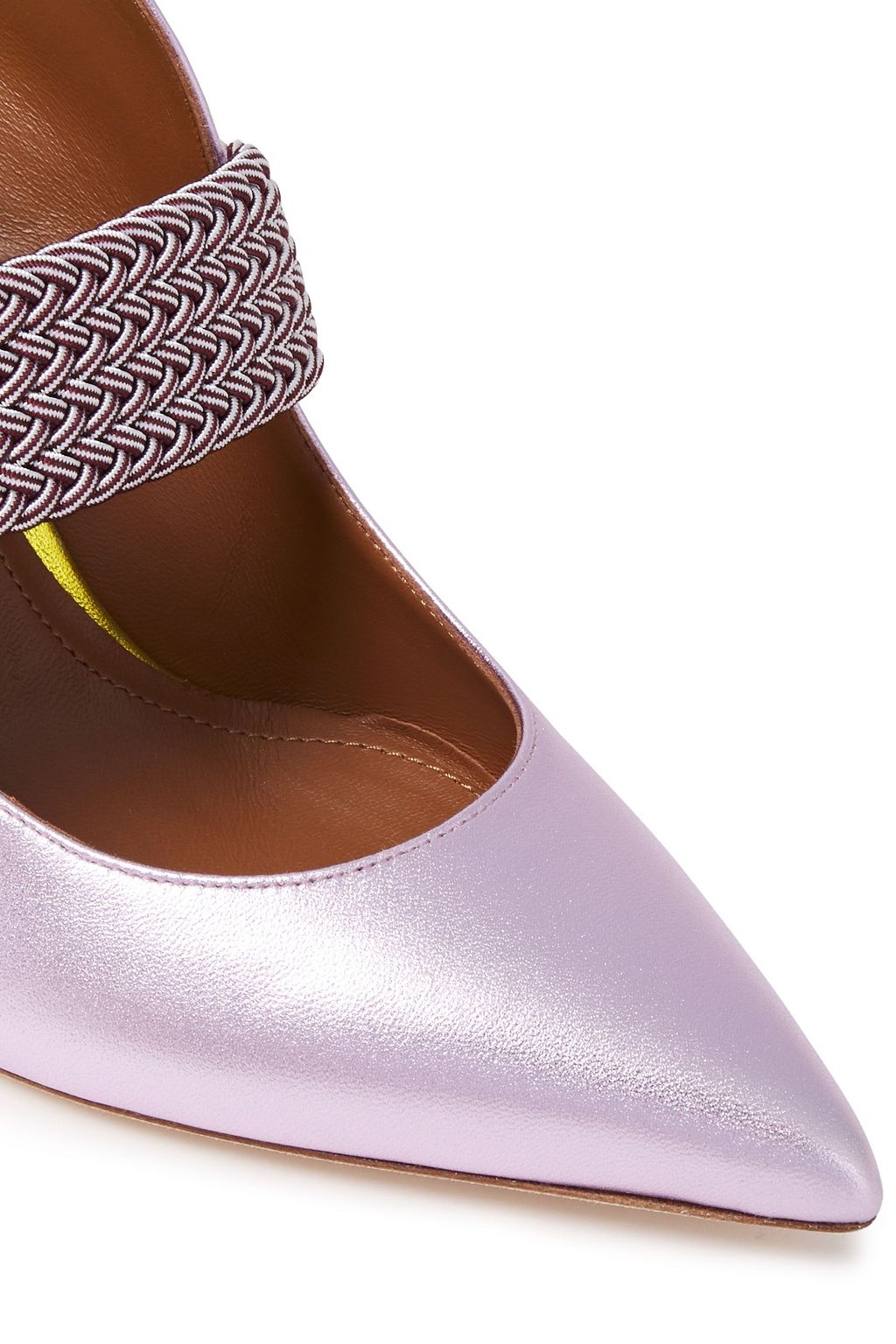 MALONE SOULIERS Mara 100 braided cord and metallic leather mules