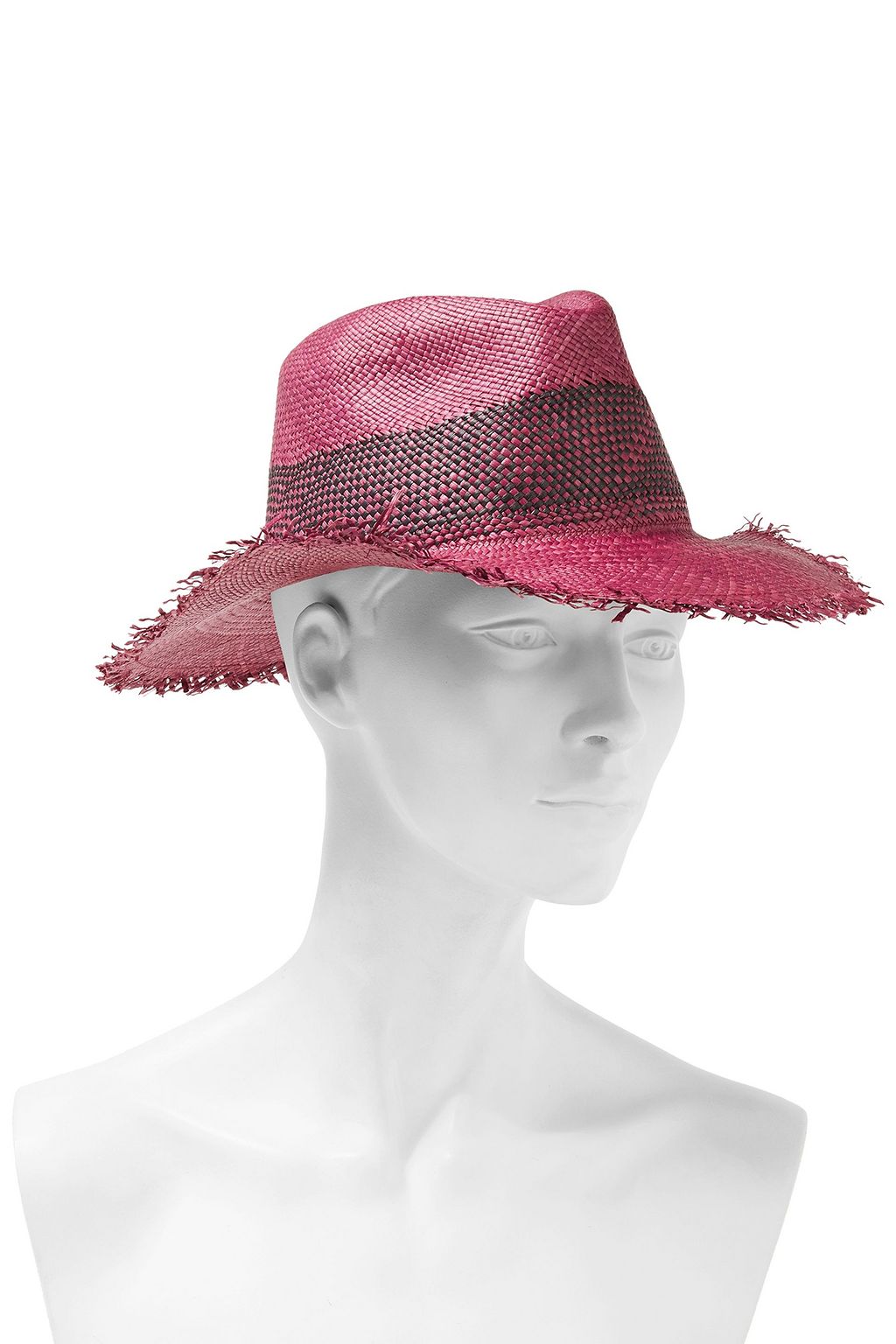 RAG & BONE Frayed woven straw Panama hat