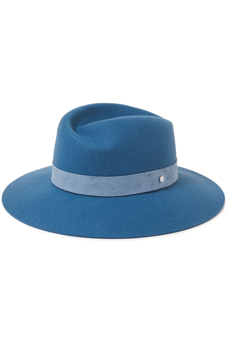 light blue felt hat