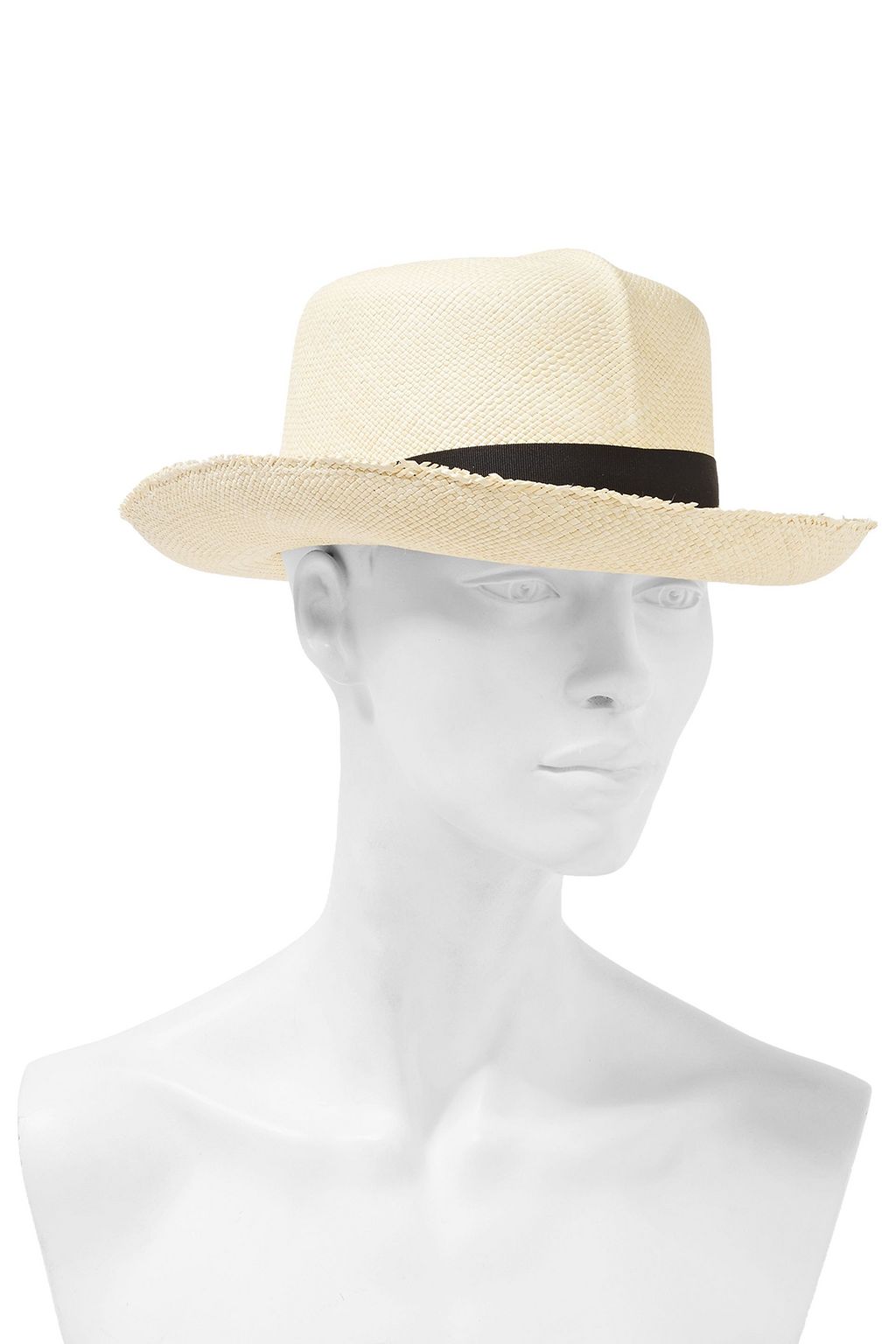 SENSI STUDIO Bow-embellished frayed toquilla straw sun hat
