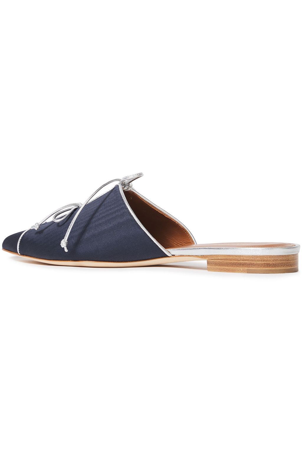 MALONE SOULIERS Vilvin bow-detailed cutout moire slippers