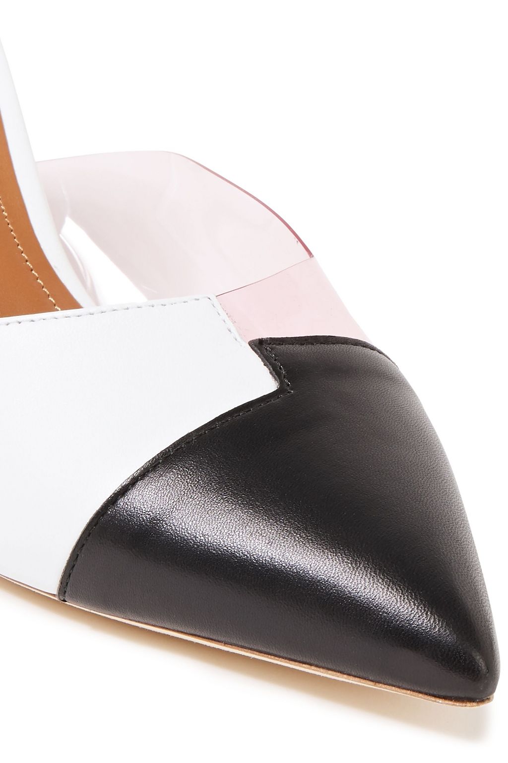 MALONE SOULIERS Blake 45 color-block leather and PVC mules