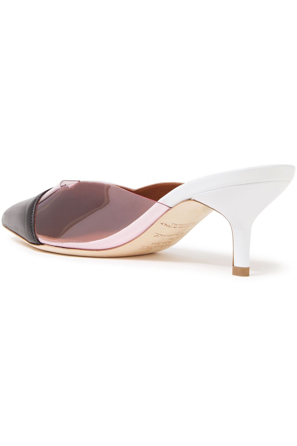 MALONE SOULIERS Blake 45 color-block leather and PVC mules