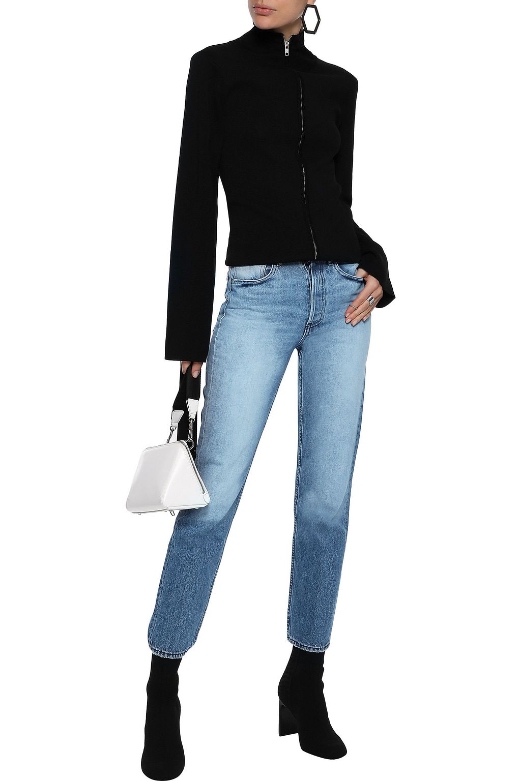 3X1 NYC W3 Higher Ground faded mid-rise straight-leg jeans