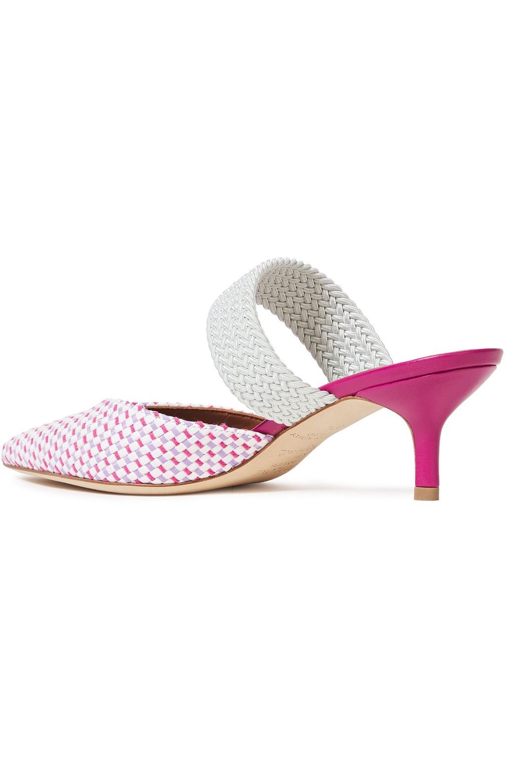 MALONE SOULIERS Maisie 45 braided cord and woven raffia mules