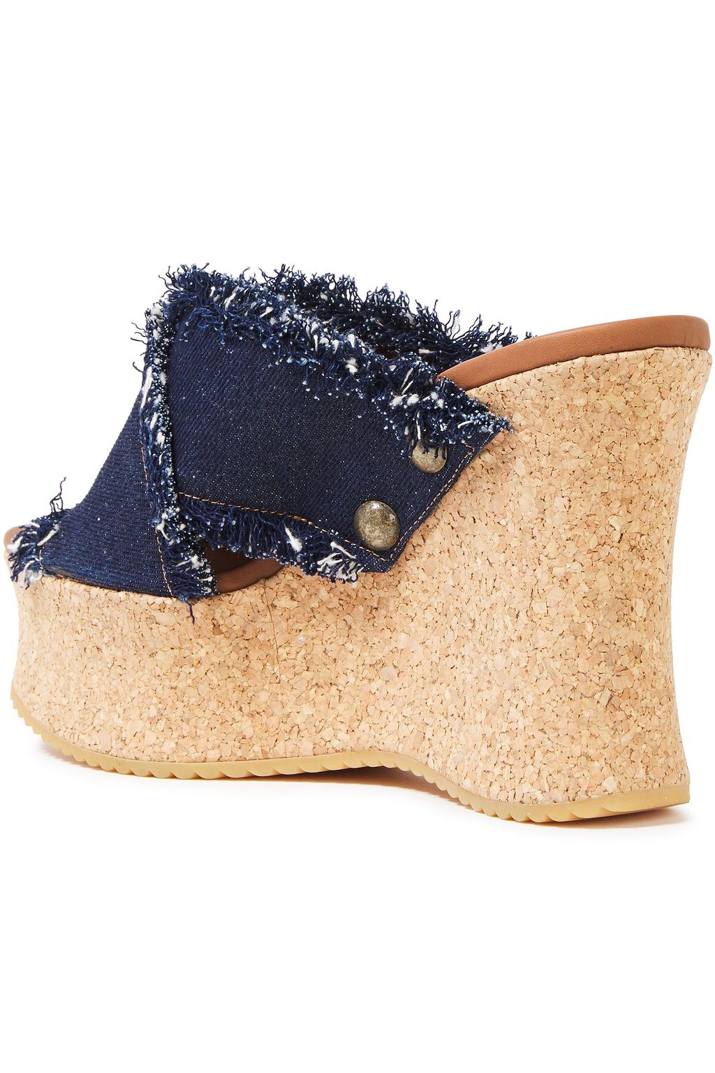 denim platform wedges
