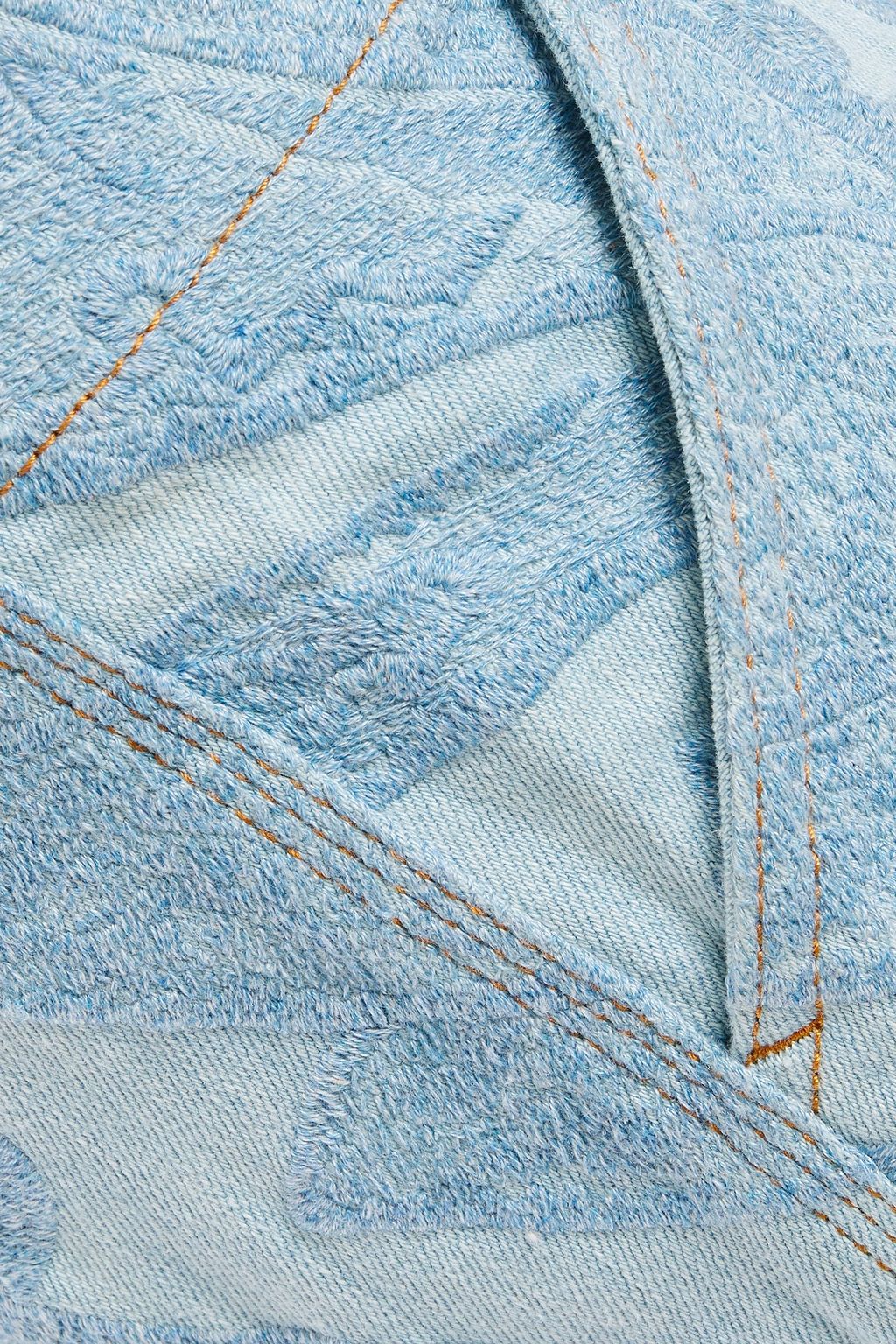 ACNE STUDIOS Texel cropped embroidered denim wide-leg pants