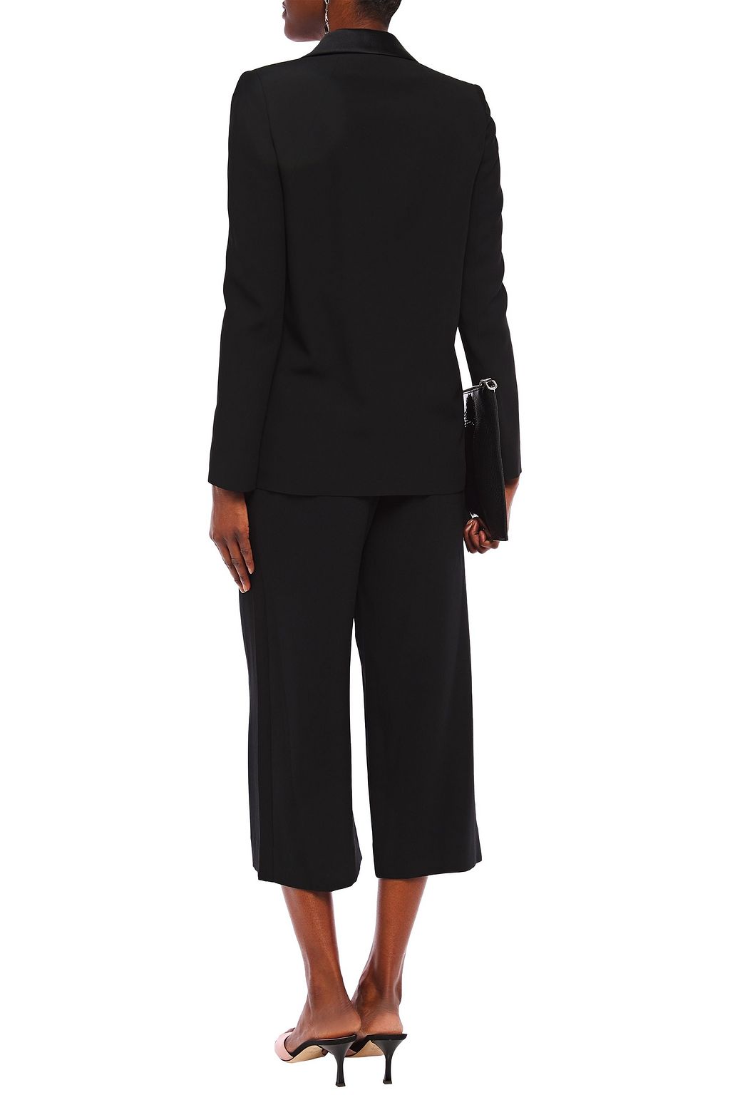 LANVIN Satin-trimmed crepe blazer
