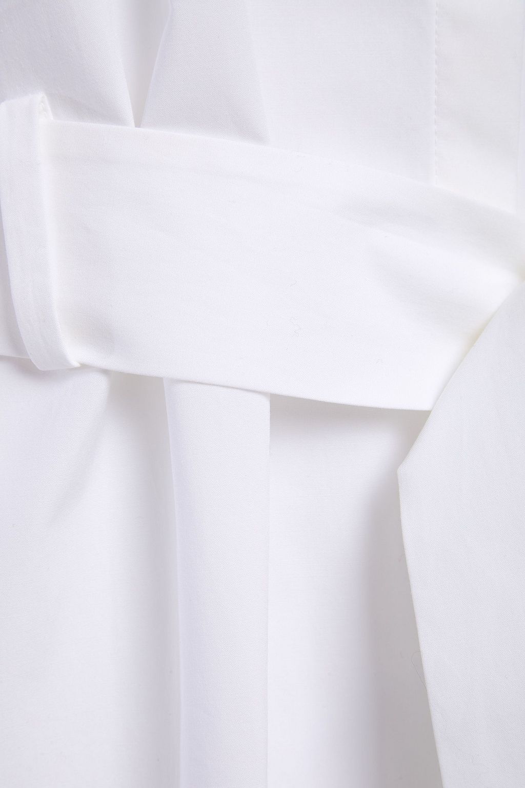LANVIN Tie-front stretch cotton-poplin shirt