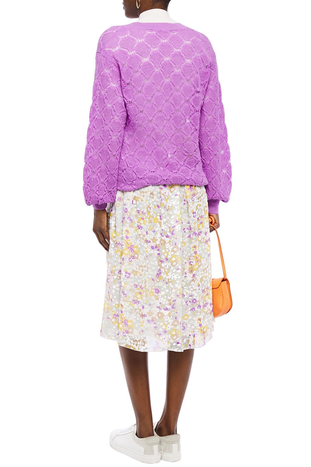 SEE BY CHLOÉ Floral-print devoré-silk midi skirt