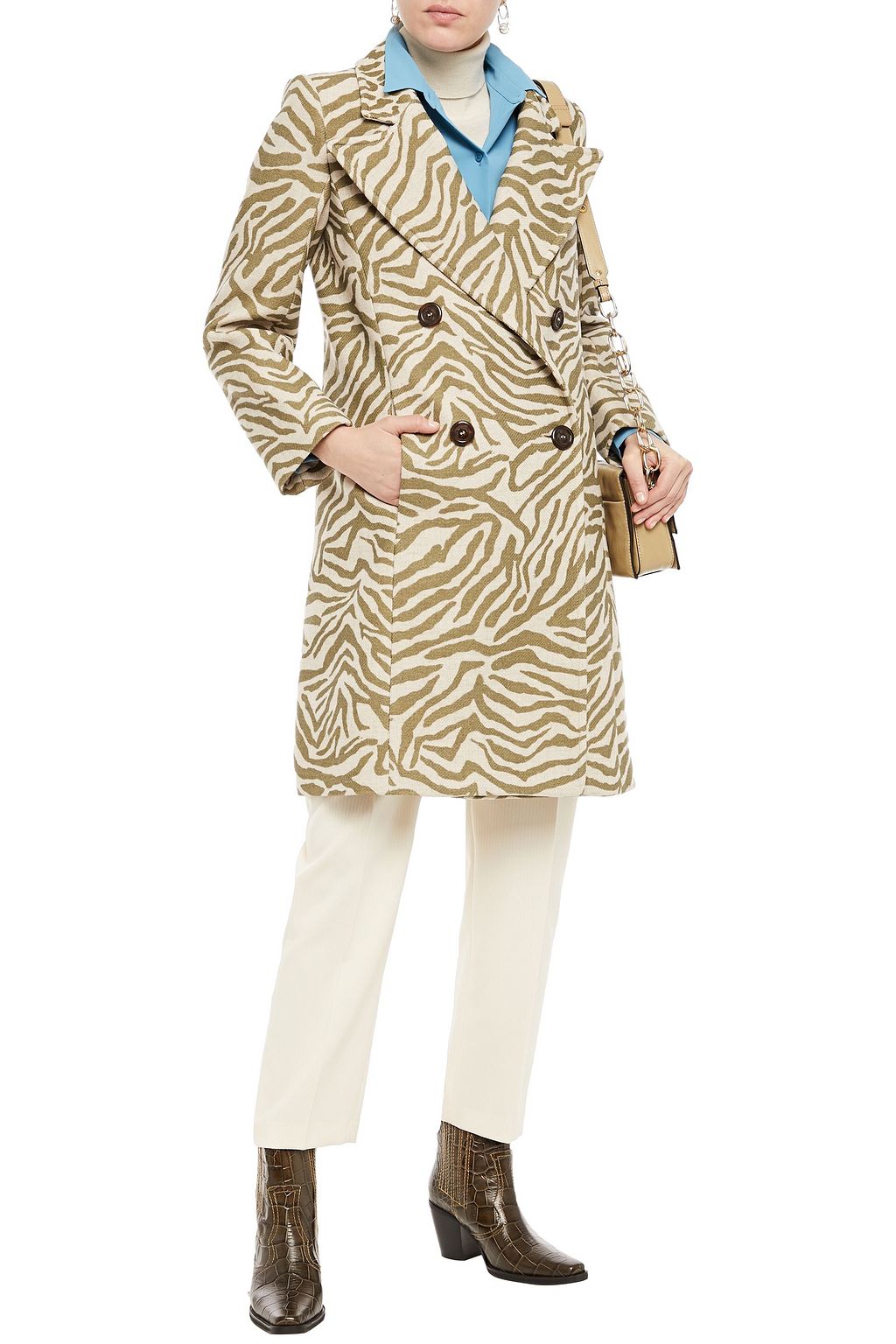 chloe wool blend coat