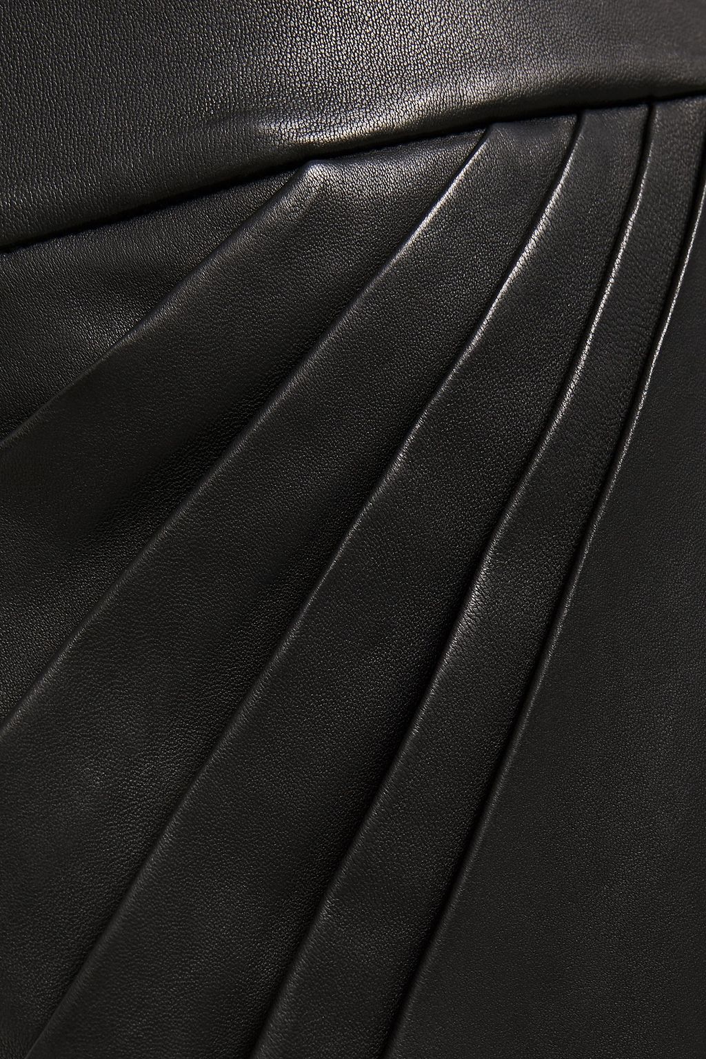 IRO Enticing wrap-effect pleated leather dress
