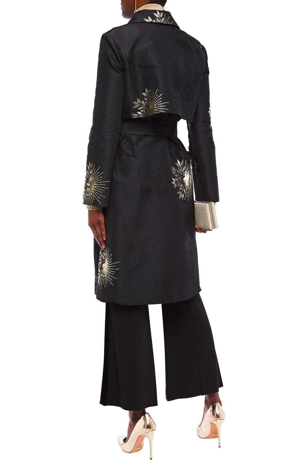 LANVIN Metallic fil coupé coat