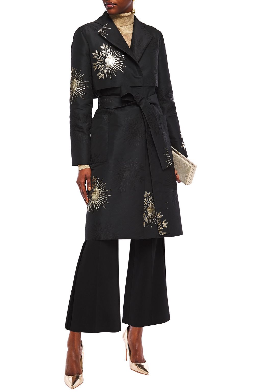 LANVIN Metallic fil coupé coat