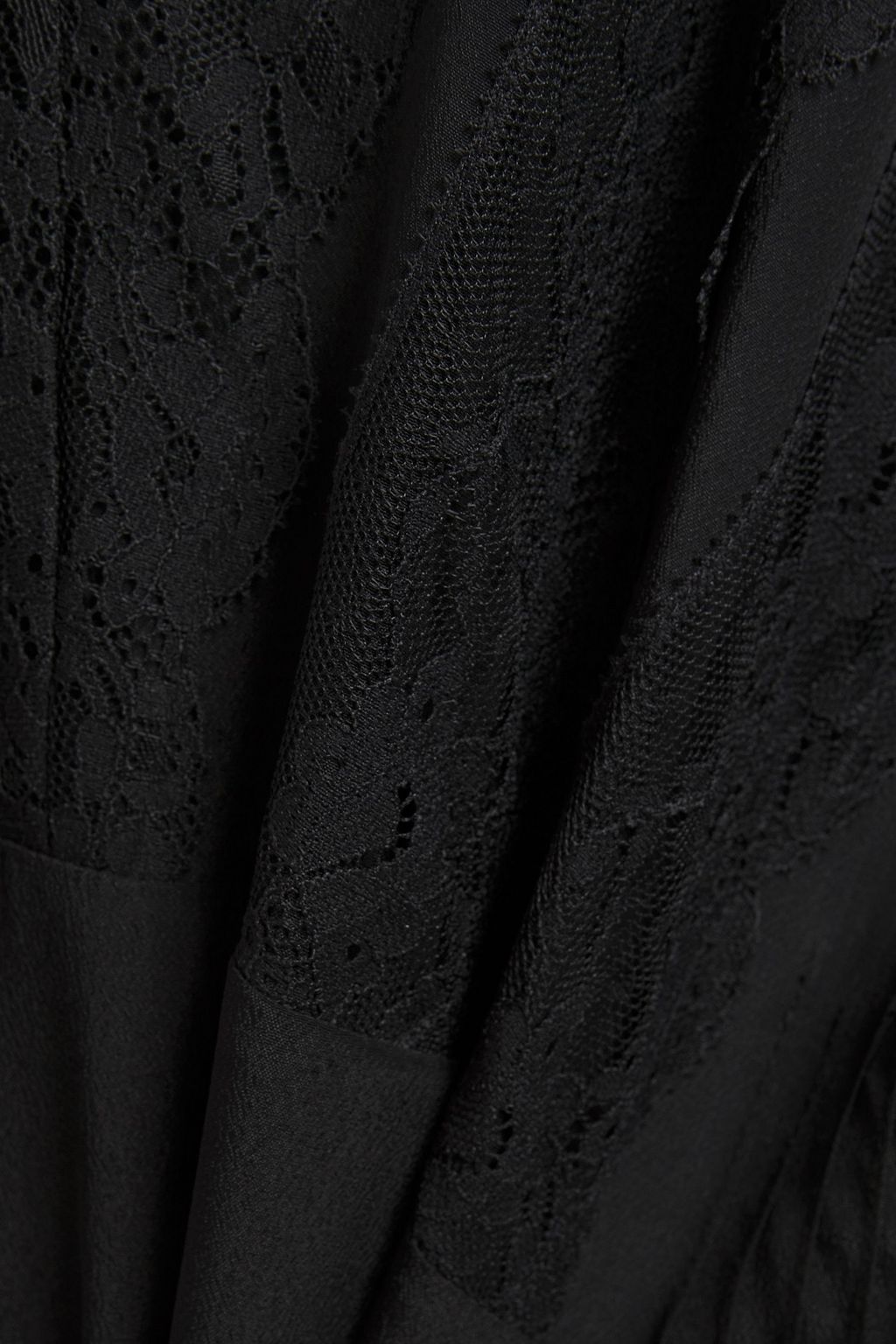 IRO Talent asymmetric lace-trimmed crepe de chine dress