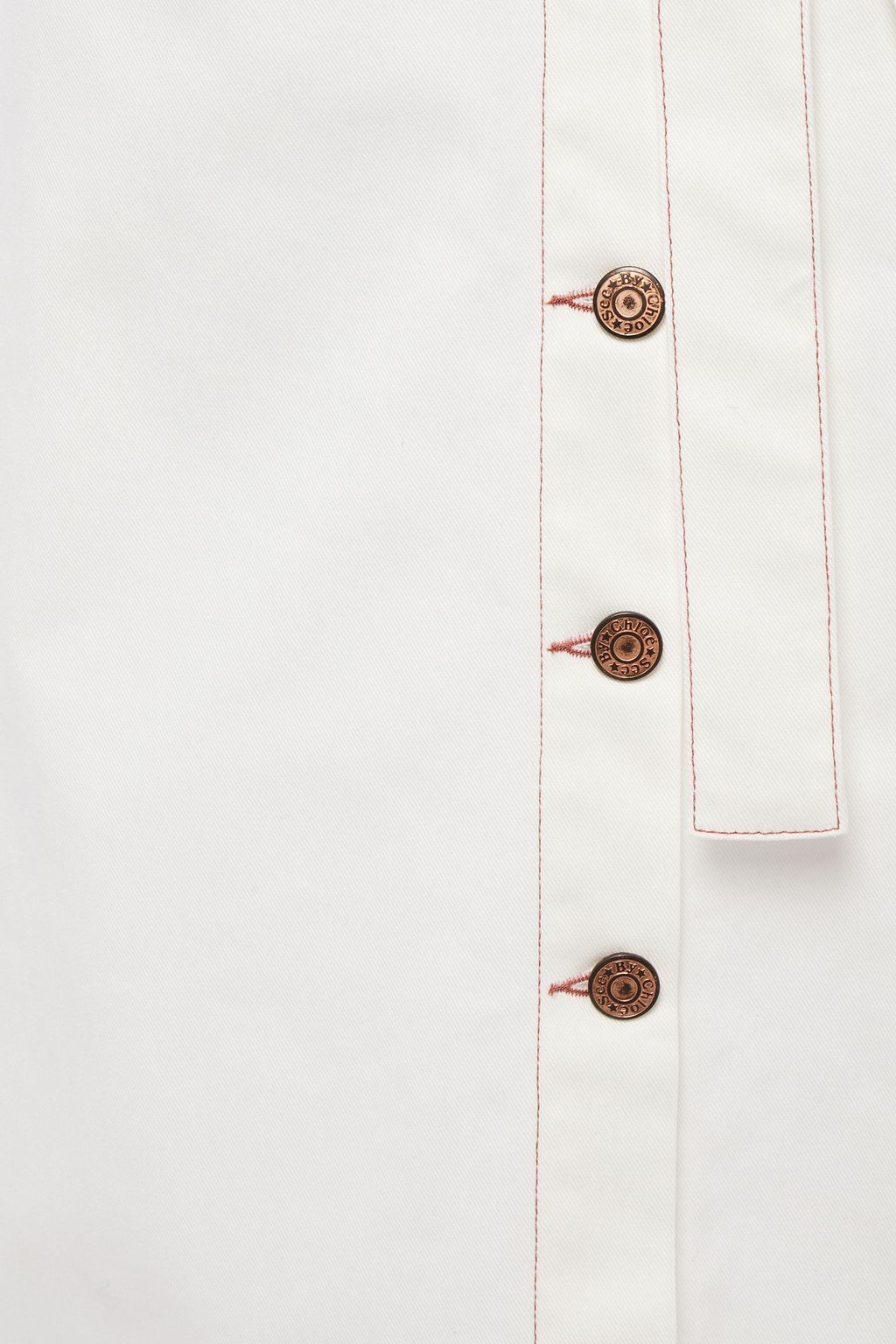 SEE BY CHLOÉ Belted denim midi skirt